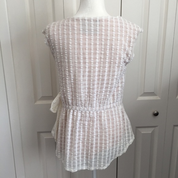 Deletta | Faux Wrap Peplum Top Size M - Picture 2 of 7